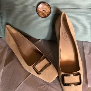 Talbots Beige Suede Loafer